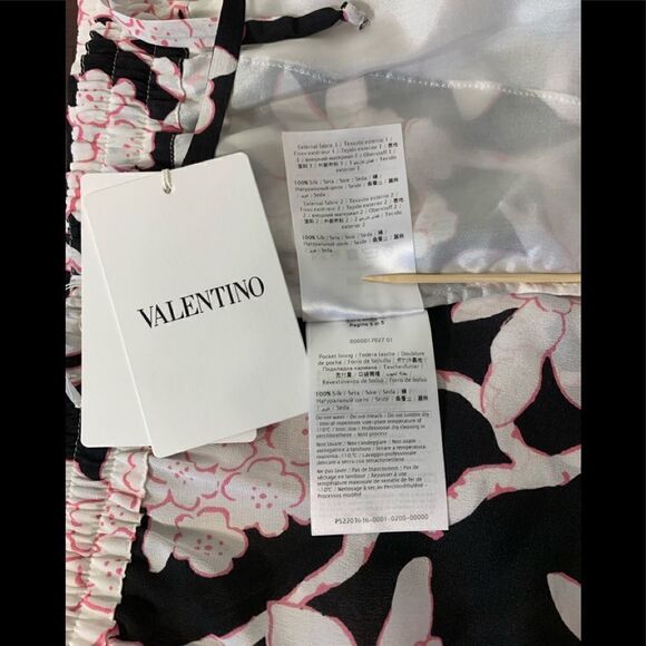 💥Authentic Valentino floral print 100% silk pants size Small, NWT - Picture 5 of 12